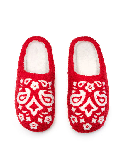 Red Bandana Slippers