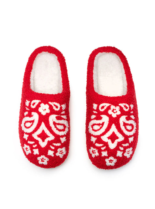 Red Bandana Slippers