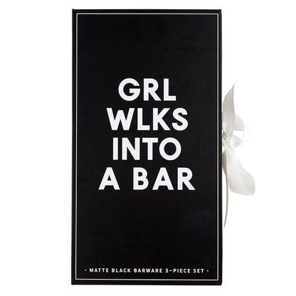 Black Matte Bar Set
