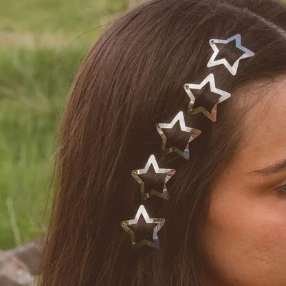 Silver Starlet Snap Clips