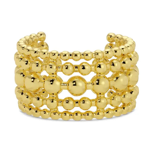 Wide Beaded Statement Ring