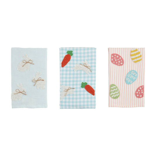 Beaded Easter Tea Towel