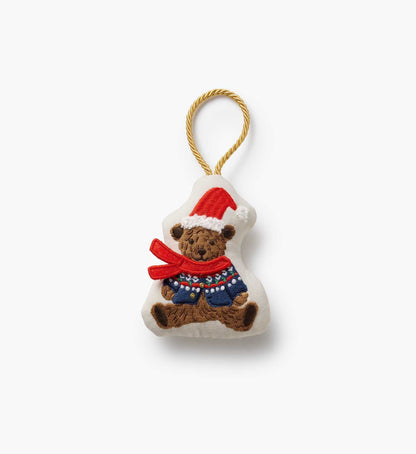Beary Christmas Embroidered Ornament
