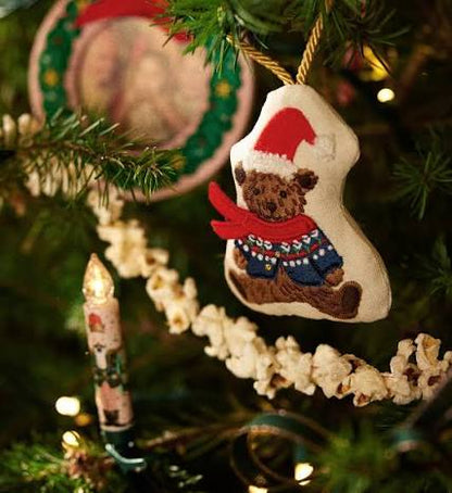 Beary Christmas Embroidered Ornament