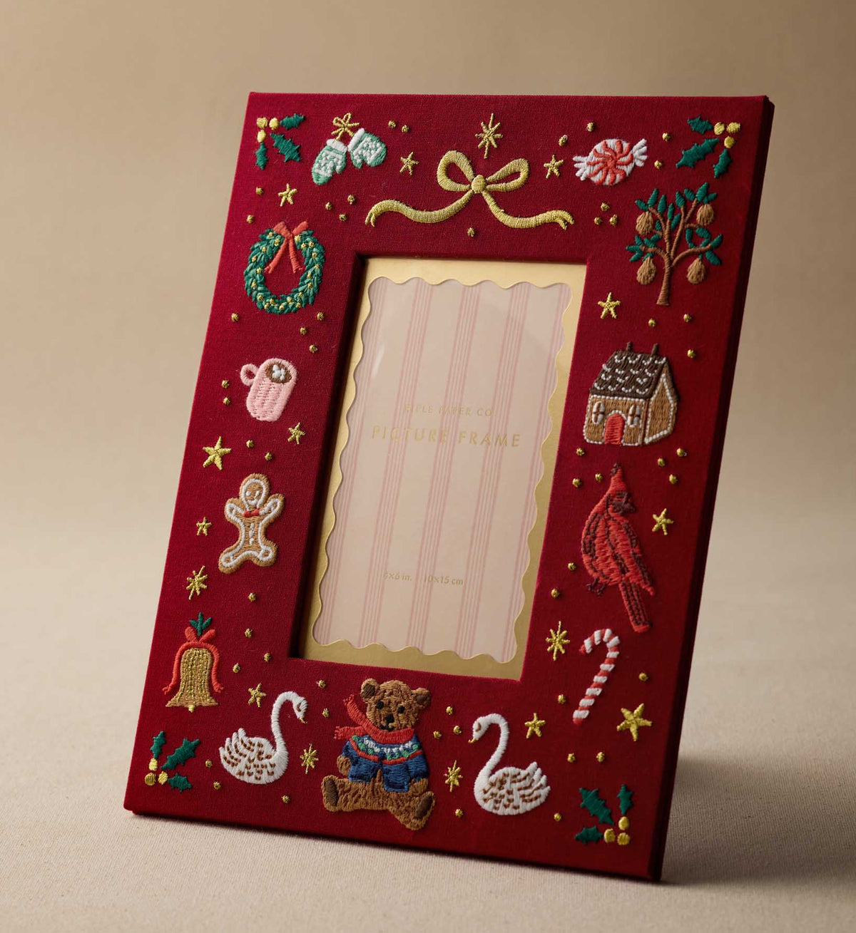 Beary Christmas Embroidered Frame
