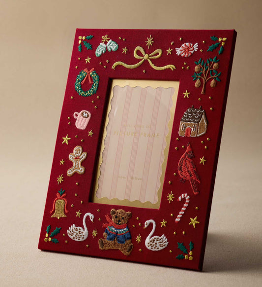 Beary Christmas Embroidered Frame