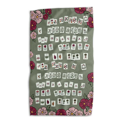 Mahjong Dog Tea Towel