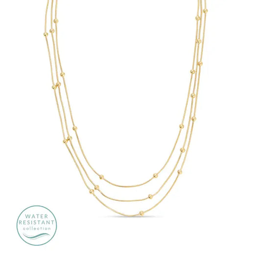 Tripple Layer Gold Necklace