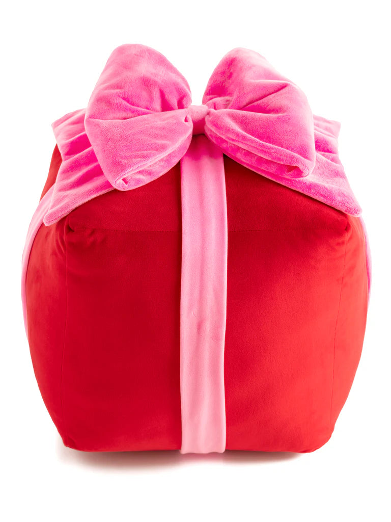 Red Gift Box Large Pillow