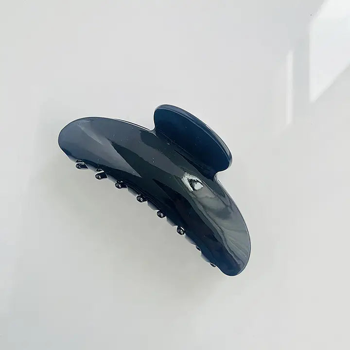Glossy Marble Arc Acetate Hair Claw Clip