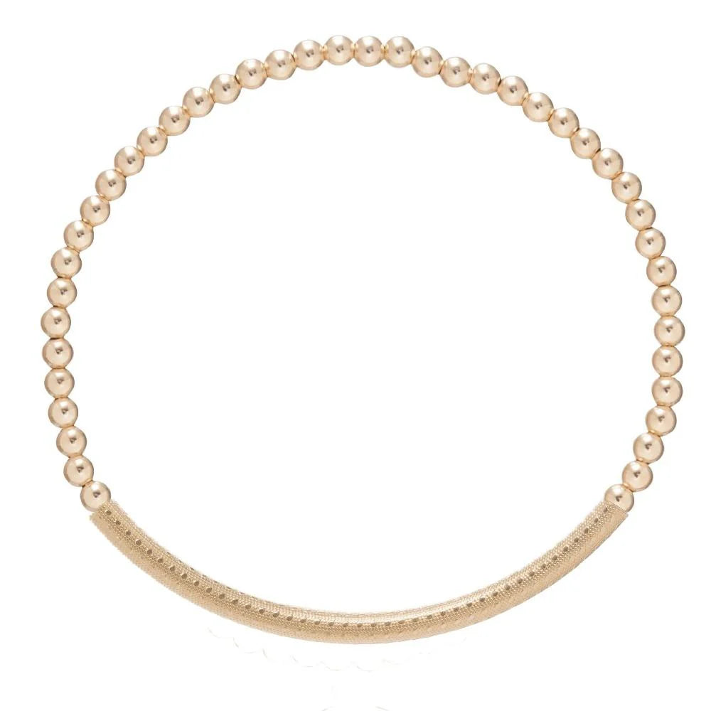 Bliss Bar Textured Gold 3mm Bracelet