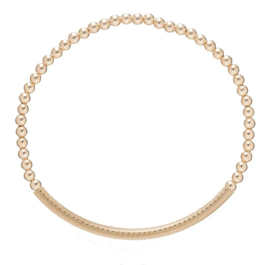 Bliss Bar Textured Gold 3mm Bracelet