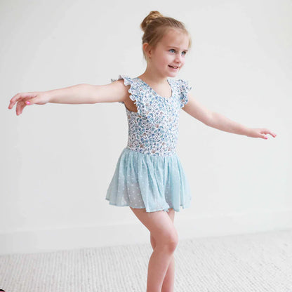 Ballerina Blossom Swiss Dot Leotard