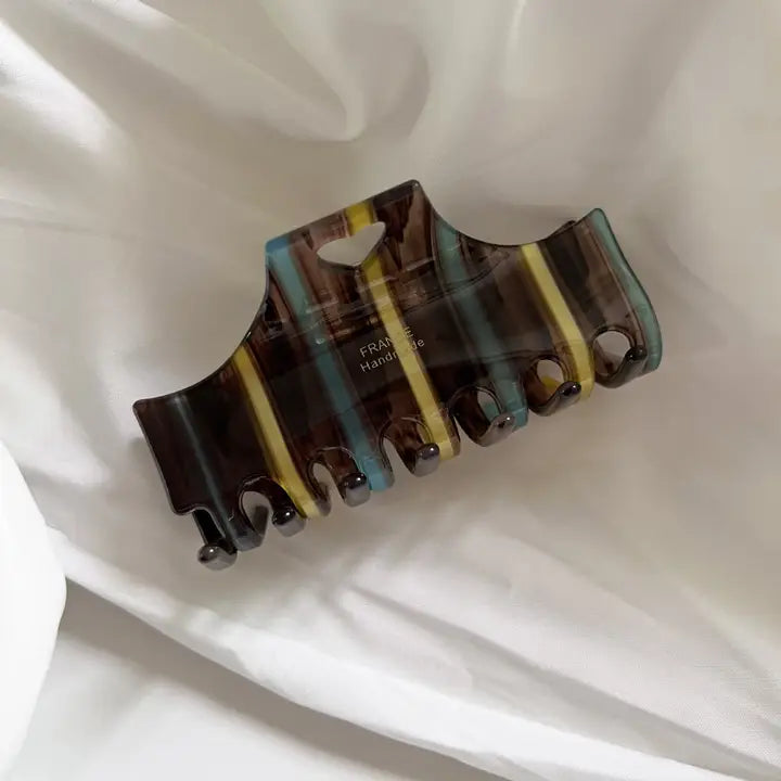 Heart Stripe Claw Clip