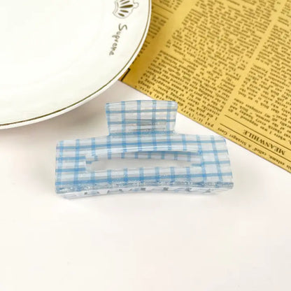 Spring Plaid Sparkly Hair Clip