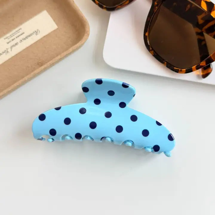 Vibrant Polka Dot Claw Clip