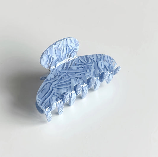 Blue Minimalist Textured Claw Clip