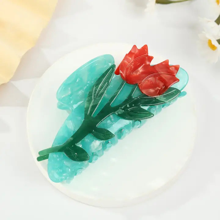 Tulips Flower Claw Clip