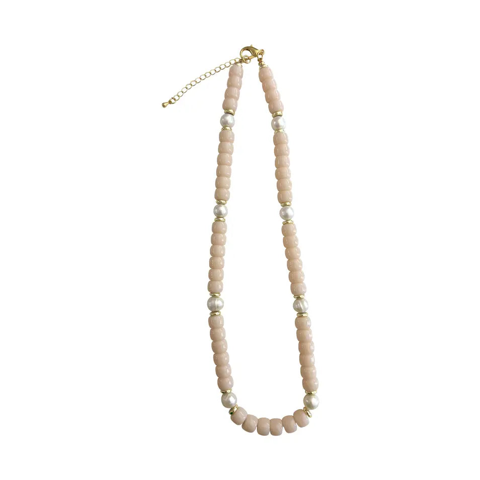Victory Beaded Pearl Necklace