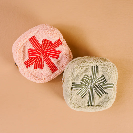 Holiday Gift Square Teddy Pouch