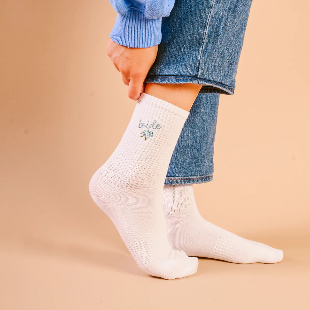 Embroidered Crew Socks