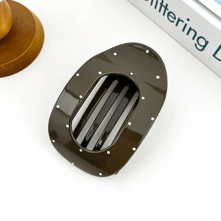 Simple Polka Dot Flat Claw Clip