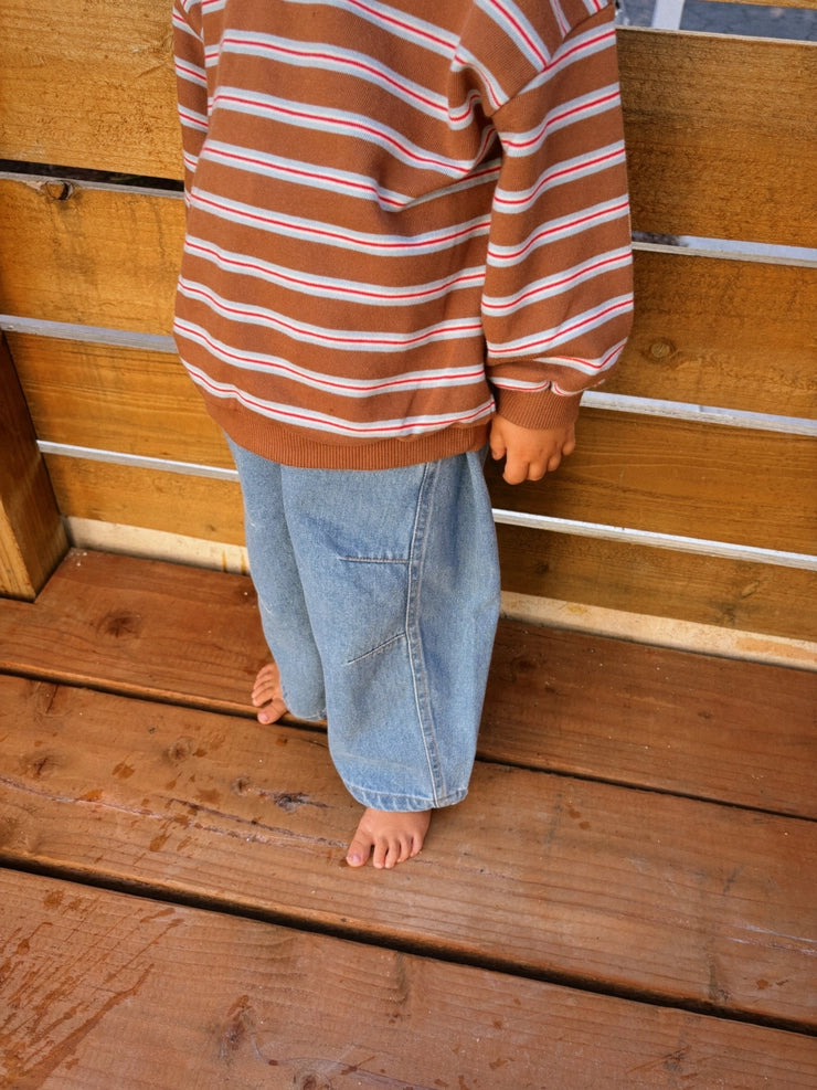Brown Stripe Kid Sweatshirt