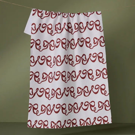Joyful Bows tea Towel