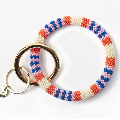 Chloe Stripes Key Ring