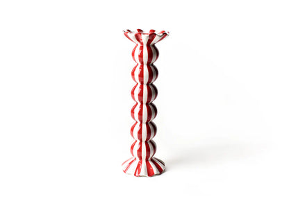 Red Stripe Candle Holder