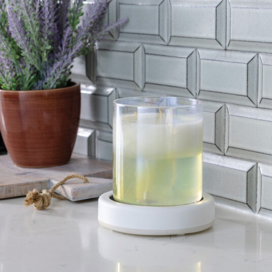 White Candle Warmer Plate