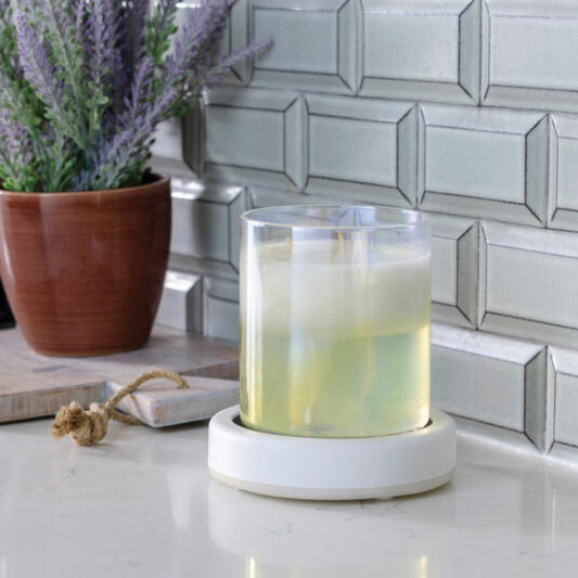 White Candle Warmer Plate