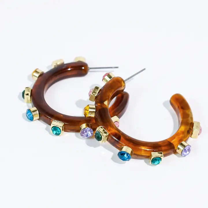 Candy Gem Hoop Earring
