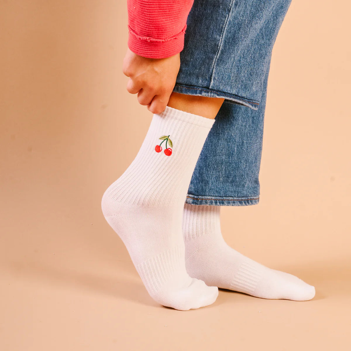 Embroidered Crew Socks