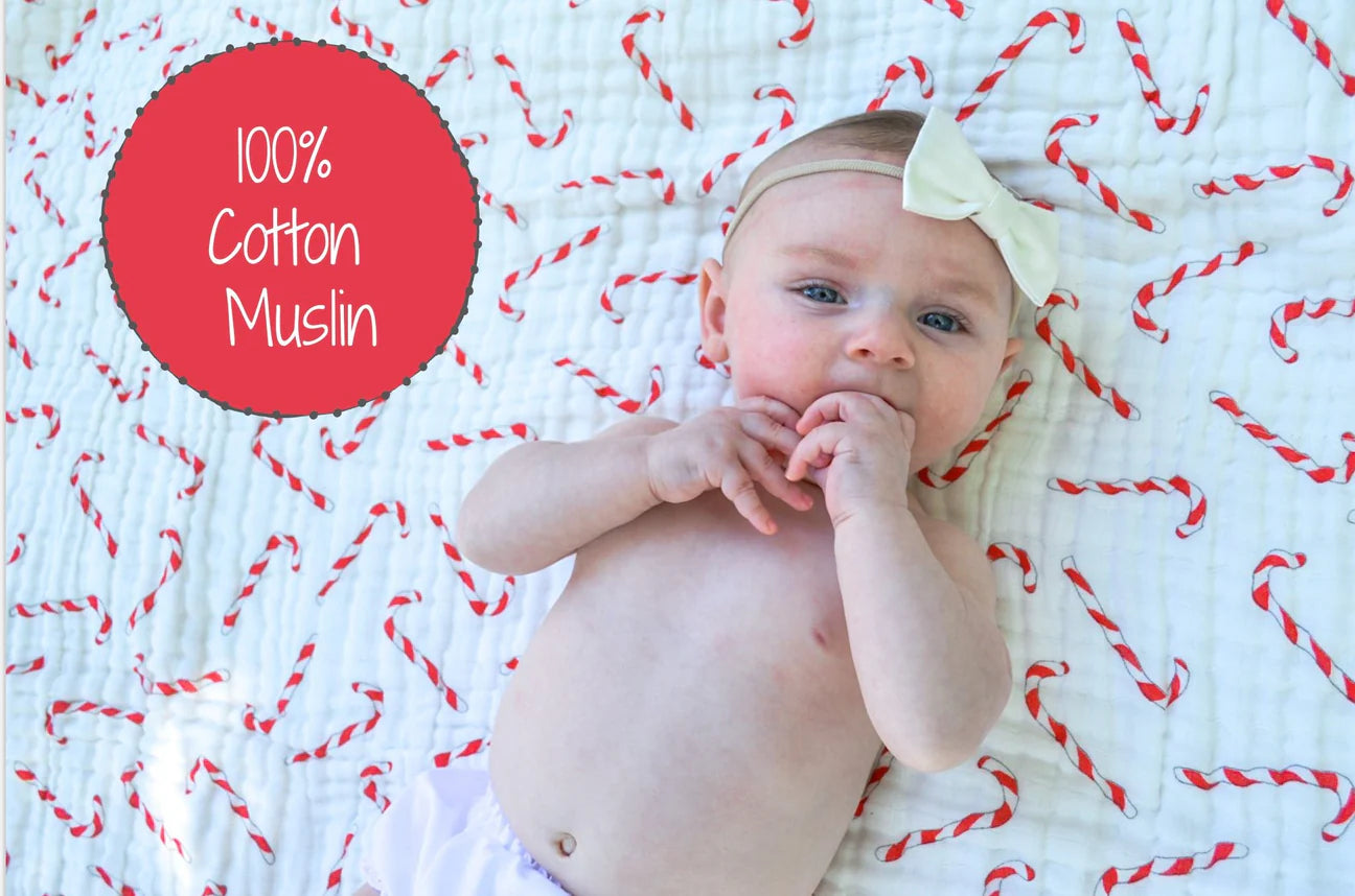 Candy Cane Muslin Quilt