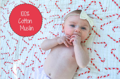 Candy Cane Muslin Quilt