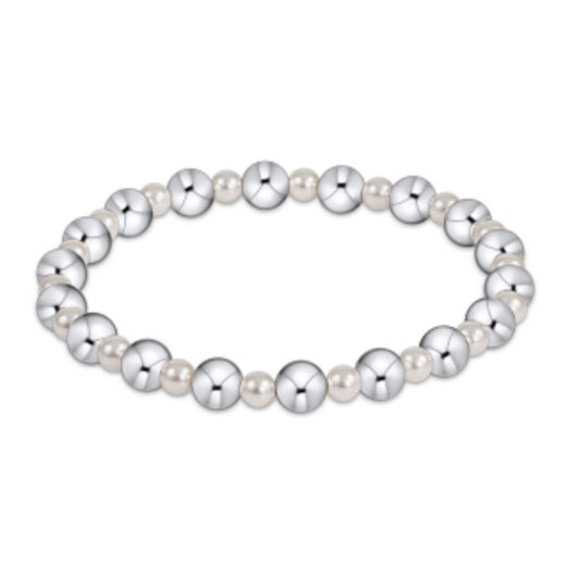 Sterling Pearl Grateful 4MM/6MM Bracelet