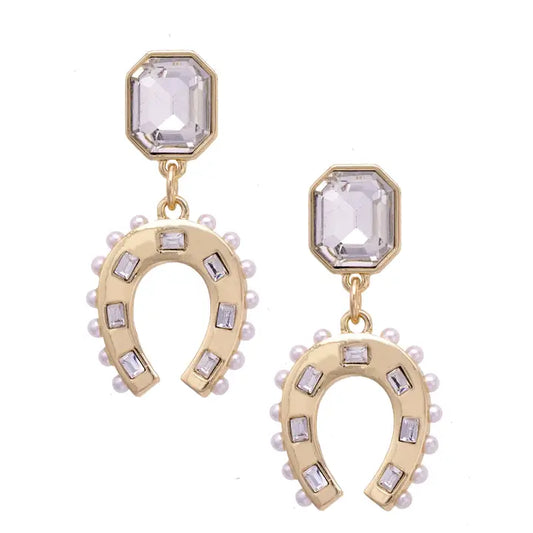 Horseshoe Rhinestone earrings