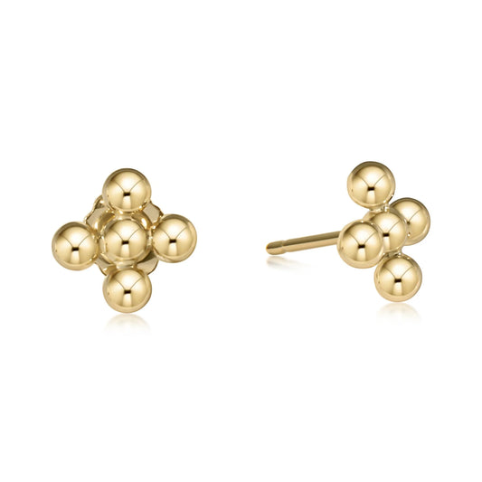 Signature Cross Beaded 3mm Stud