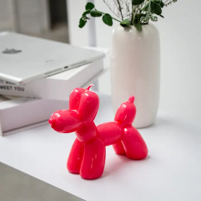 Magenta Balloon Dog Candle