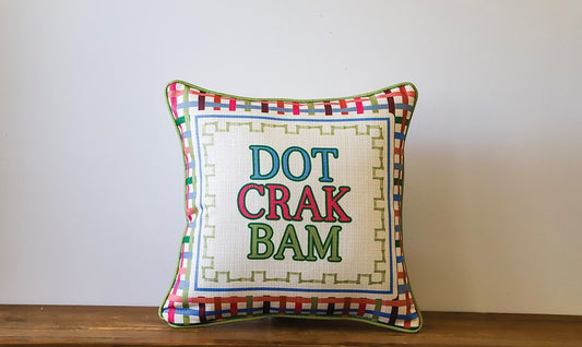Dot Crack Bam Gingham Pillow