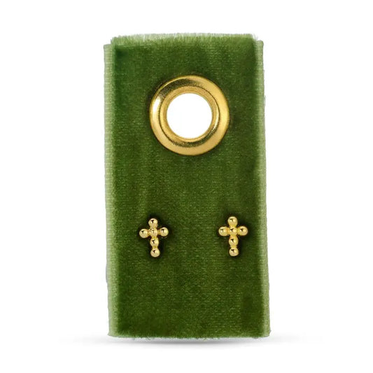 Petite Dot Cross Earrings