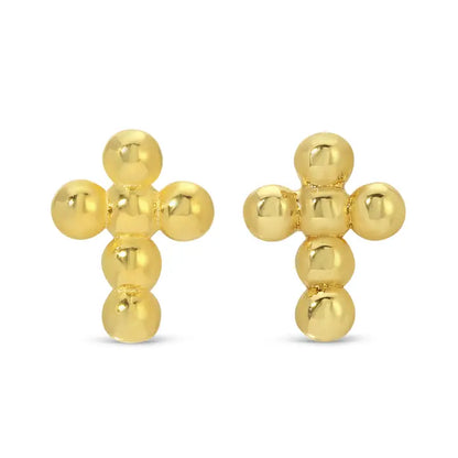 Petite Dot Cross Earrings