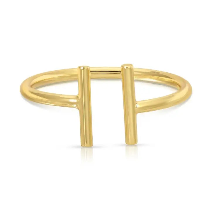 Simple Double Bar Adjustable Ring