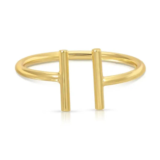 Simple Double Bar Adjustable Ring