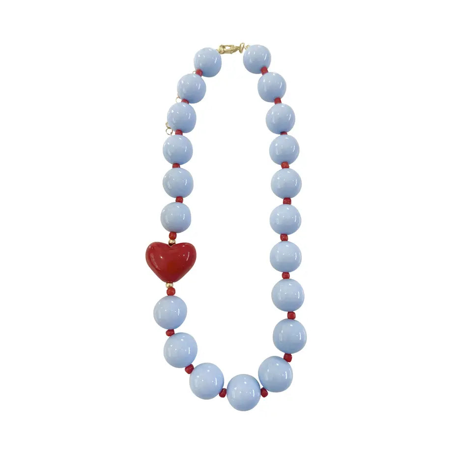 Judy Chunky Beaded Heart Necklace