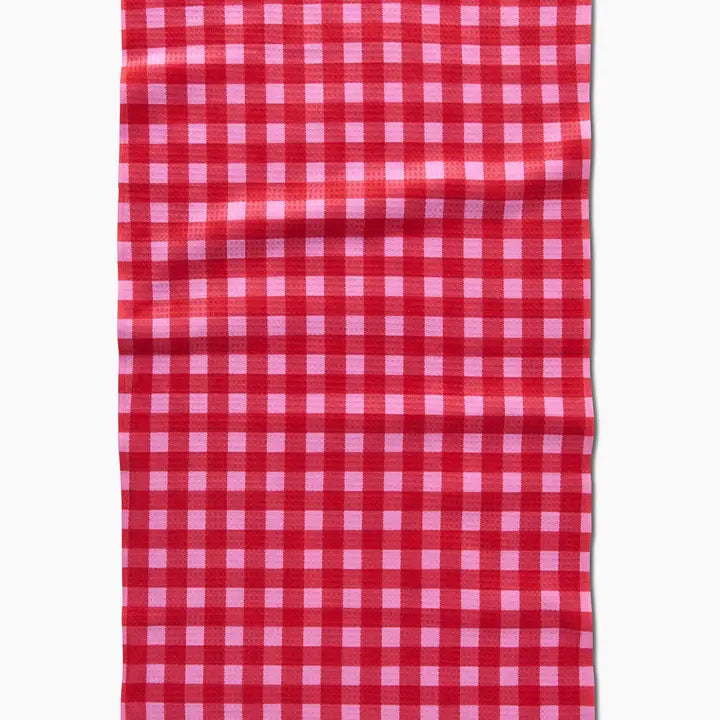 Cherry Gingham Tea Towel