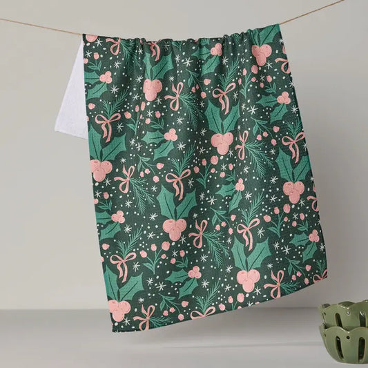 Sugarplum Florals Forrest Tea Towel