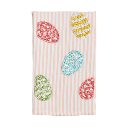 Beaded Easter Tea Towel