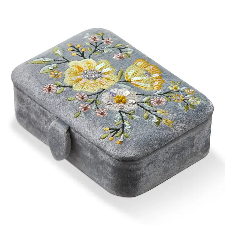 Floral Embroidered Box